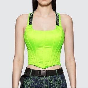 I.AM.G.I.A neon green corset. Size small.